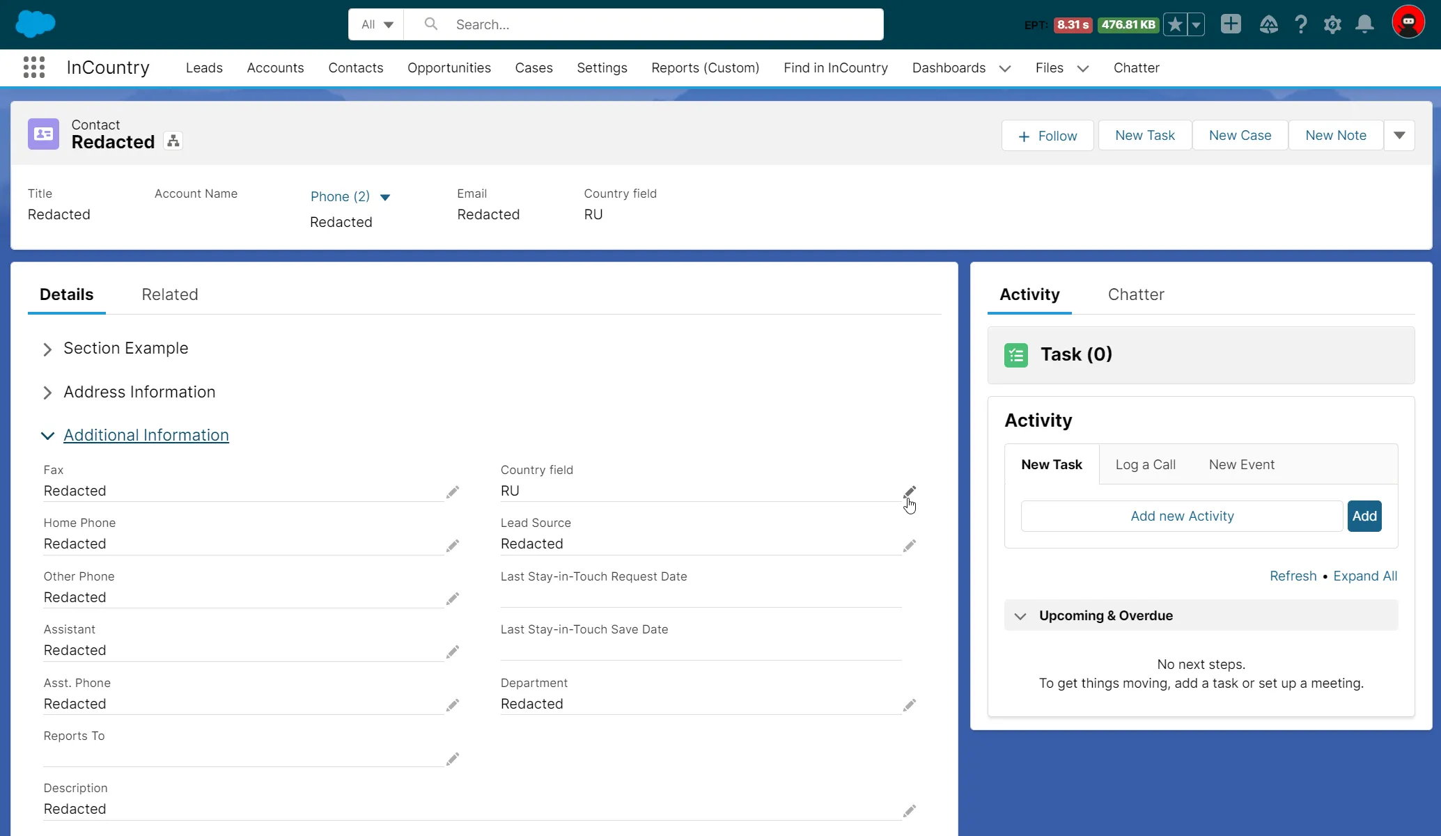Record - country field 2
