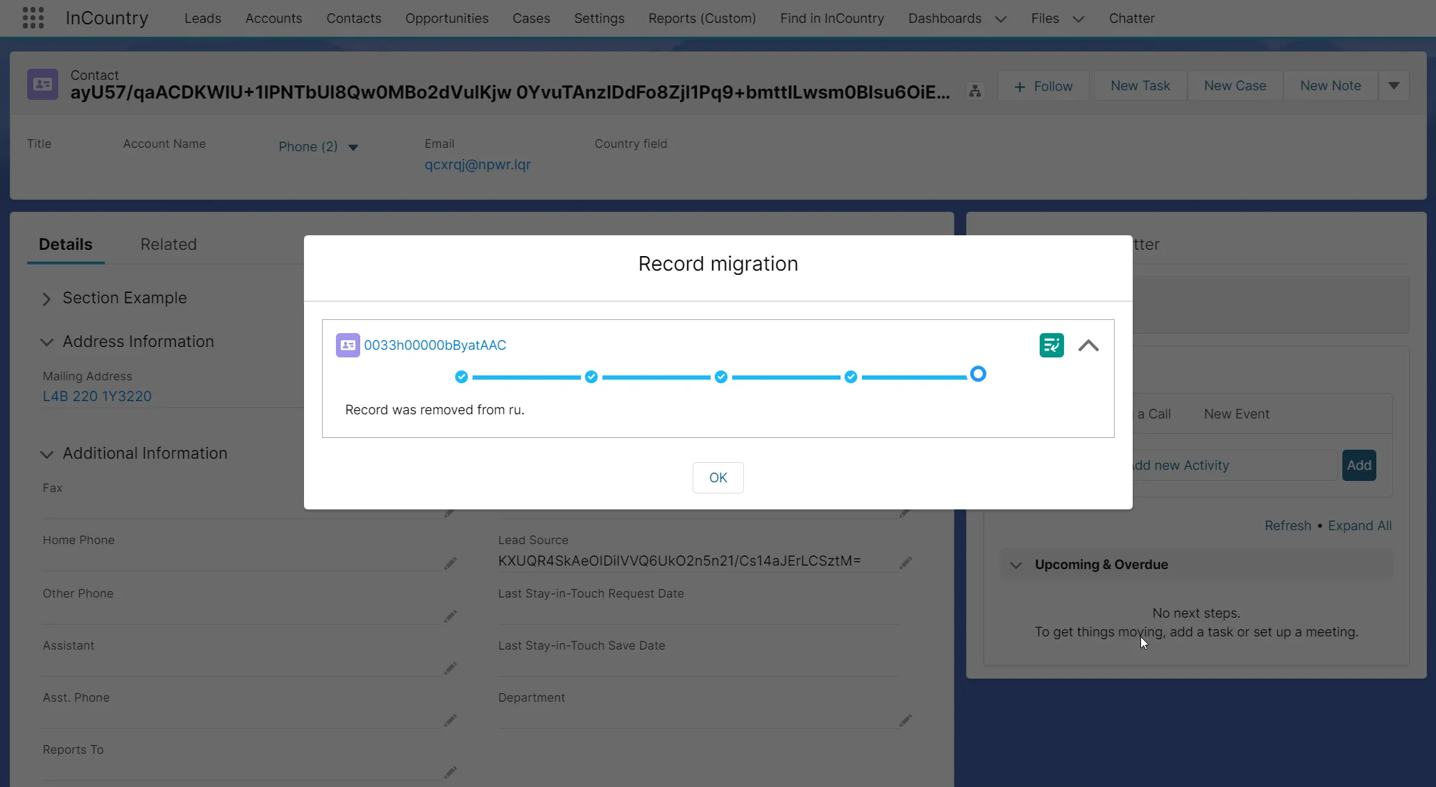Record migration form - in progress 2