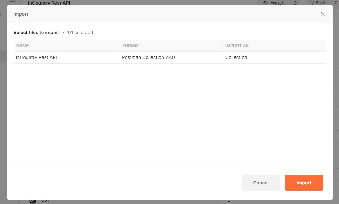 Postman - Collection importing