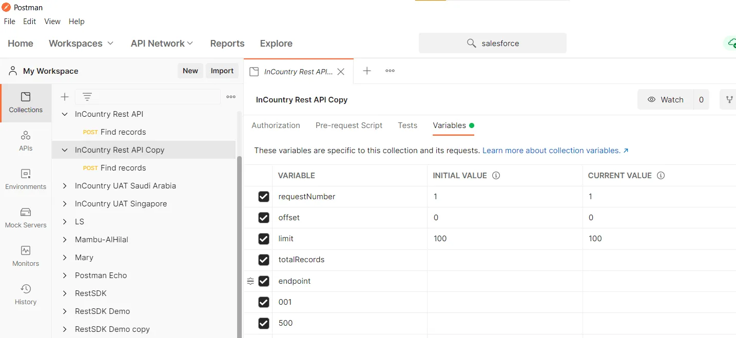 Postman - InCountry collection