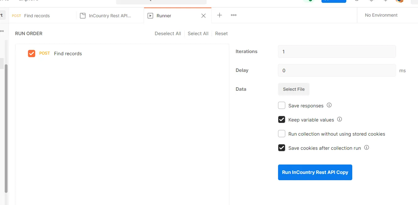 Postman - Run InCountry REST API