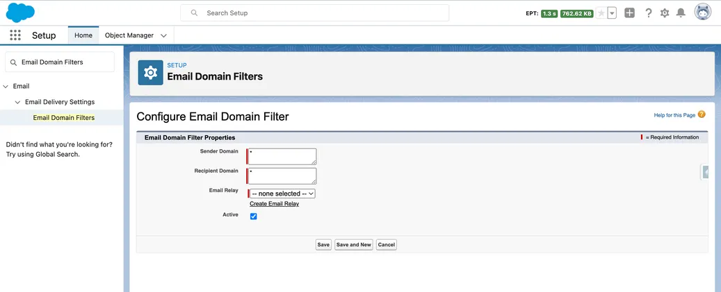 Create Email Domain Filter
