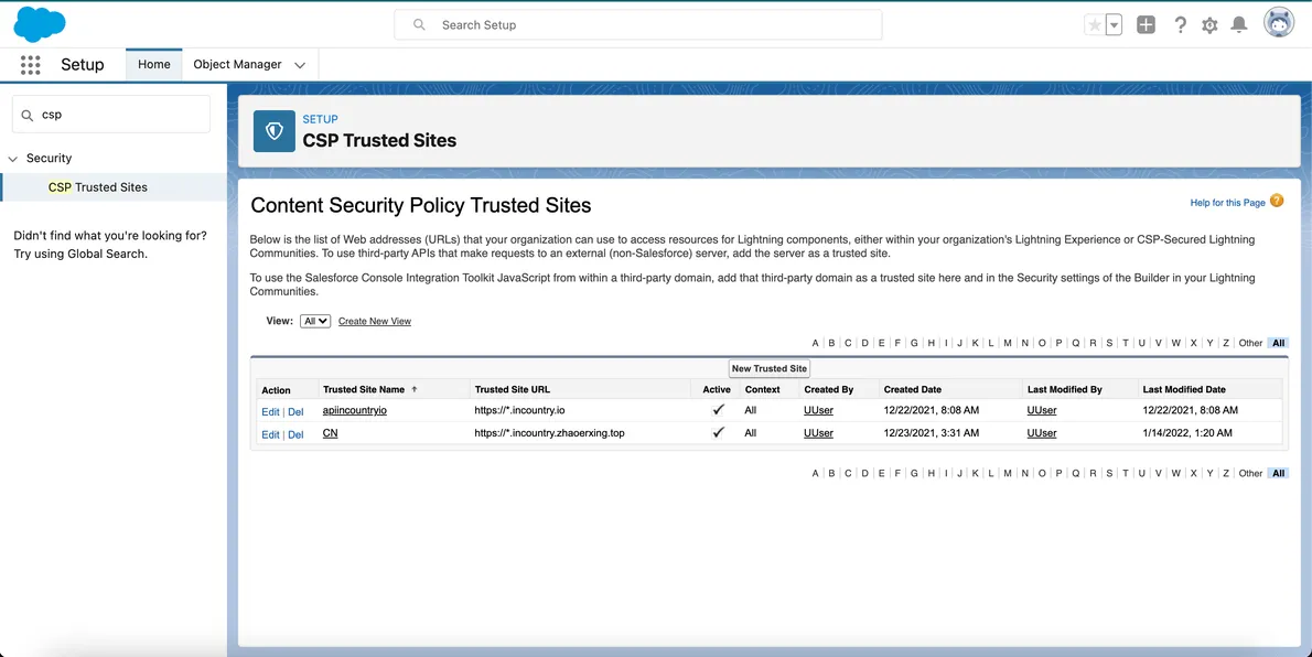 CSP Trusted Sites