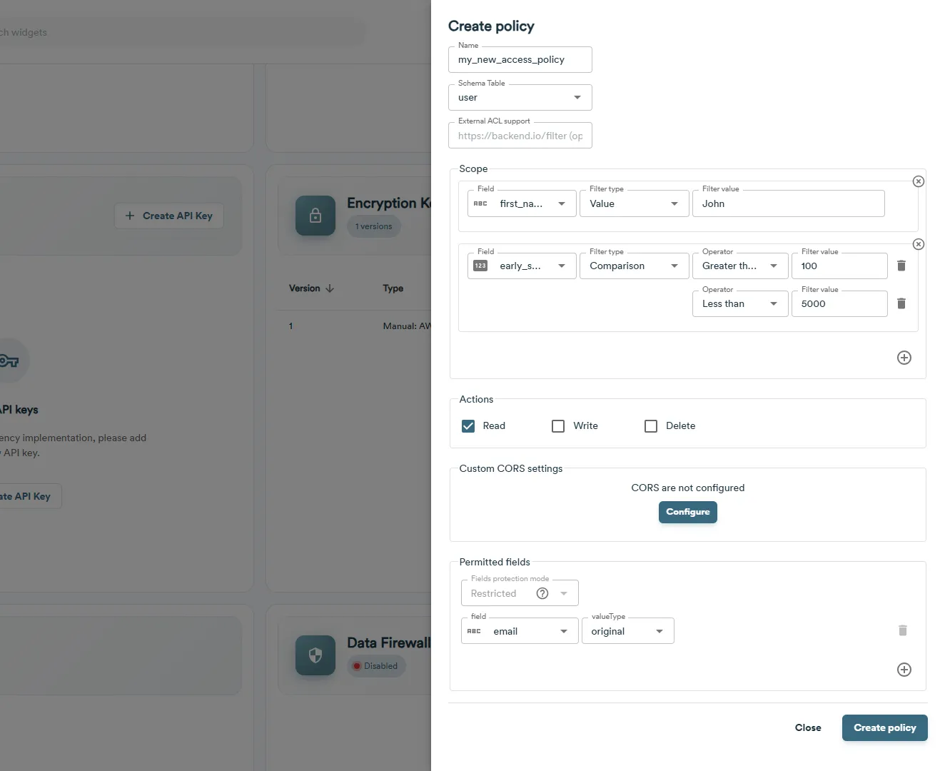policy form - scope